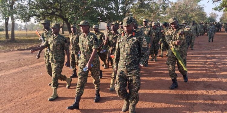 UPDF troops undertake 30km route march to enhance combat readiness