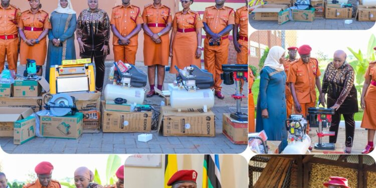 Hajjat Namyalo Delivers Carpentry Tools to Boost Skills Training at Kitalya Prisons