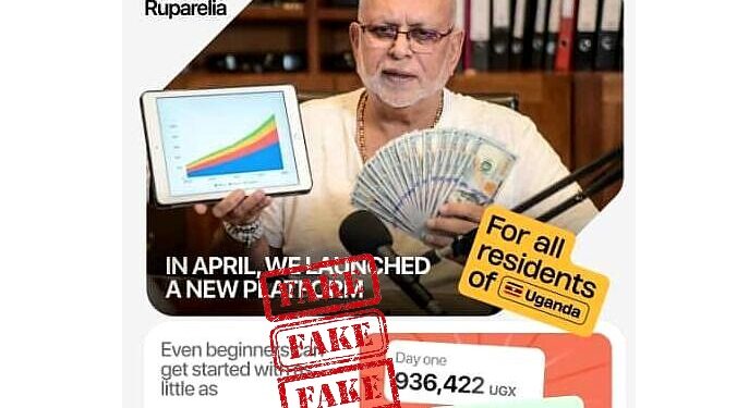 Scammers Exploit Sudhir Ruparelia’s Name in Fake Profit Scheme