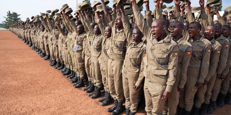Museveni Passes Out Record 9,952 Police, Immigration Officers, Warns Against Corruption