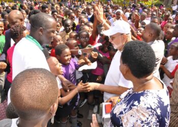 A Moment of Joy at Kampala Parents’ School as Pupils Welcome Dr Sudhir Ruparelia